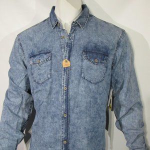 Buffalo by David Bitton men's light denim shirt slim fitting